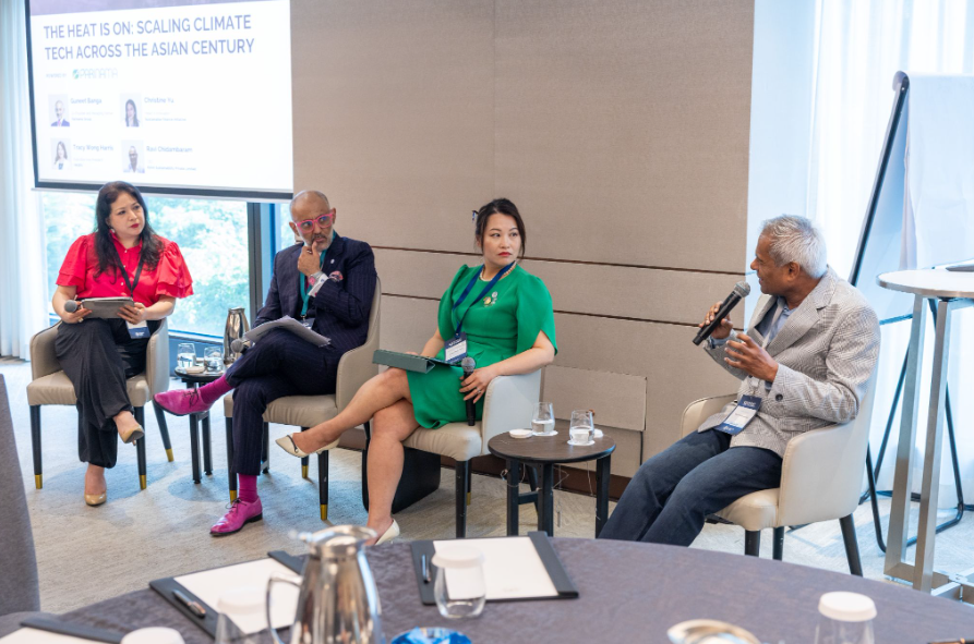 Ravi speaking on a panel discussing scaling climate tech across Asia. 